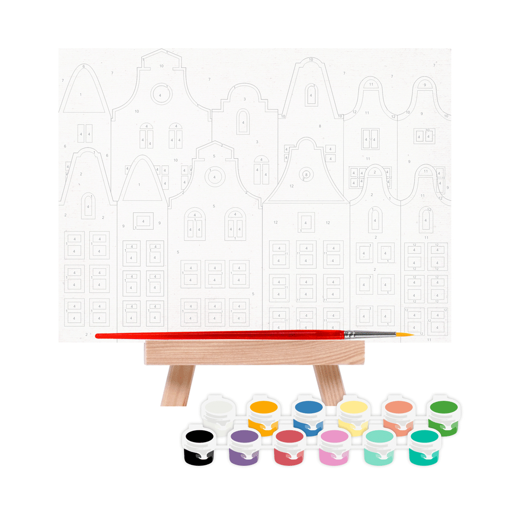 Картина по номерам Rosa Star Яскраві будиночки 15х20 см з мольбертом (4823098540526) - зображення 2