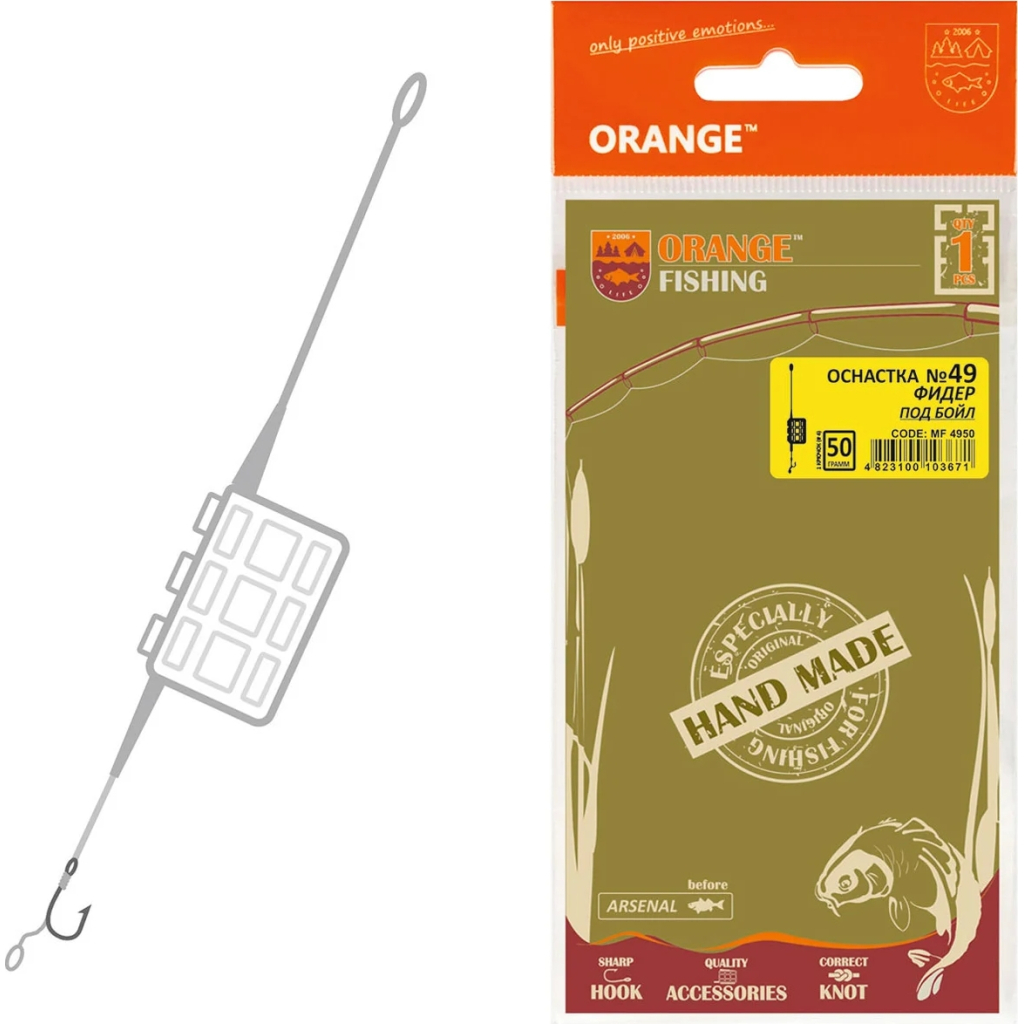 Монтаж Orange 49 Cage Feeder Leadcore 60г (1шт/уп) (1959.01.45) - зображення 1