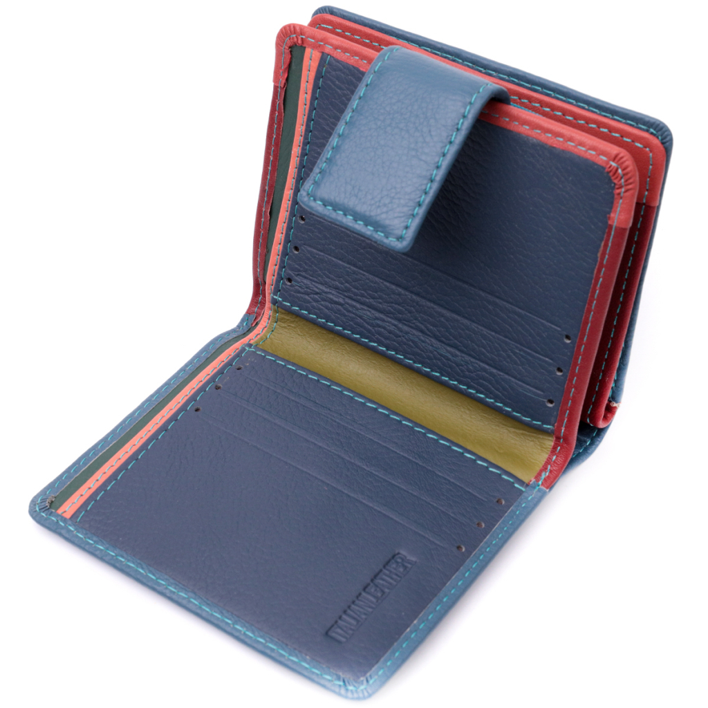 Гаманець ST Leather З натуральної шкіри Бірюзовий (19435) - зображення 6