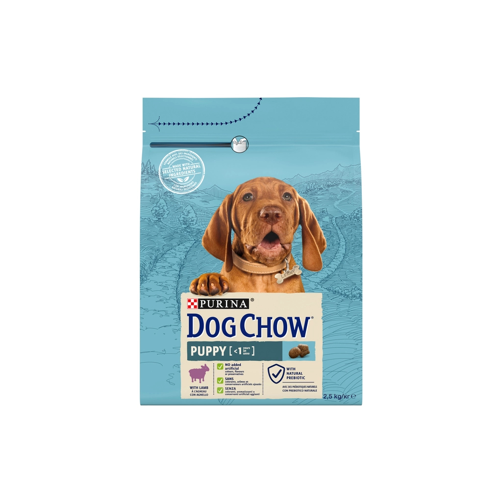 Сухий корм для собак Purina Dog Chow Puppy Lamb зі смаком ягняти 2.5 кг (7613034488657) - зображення 1