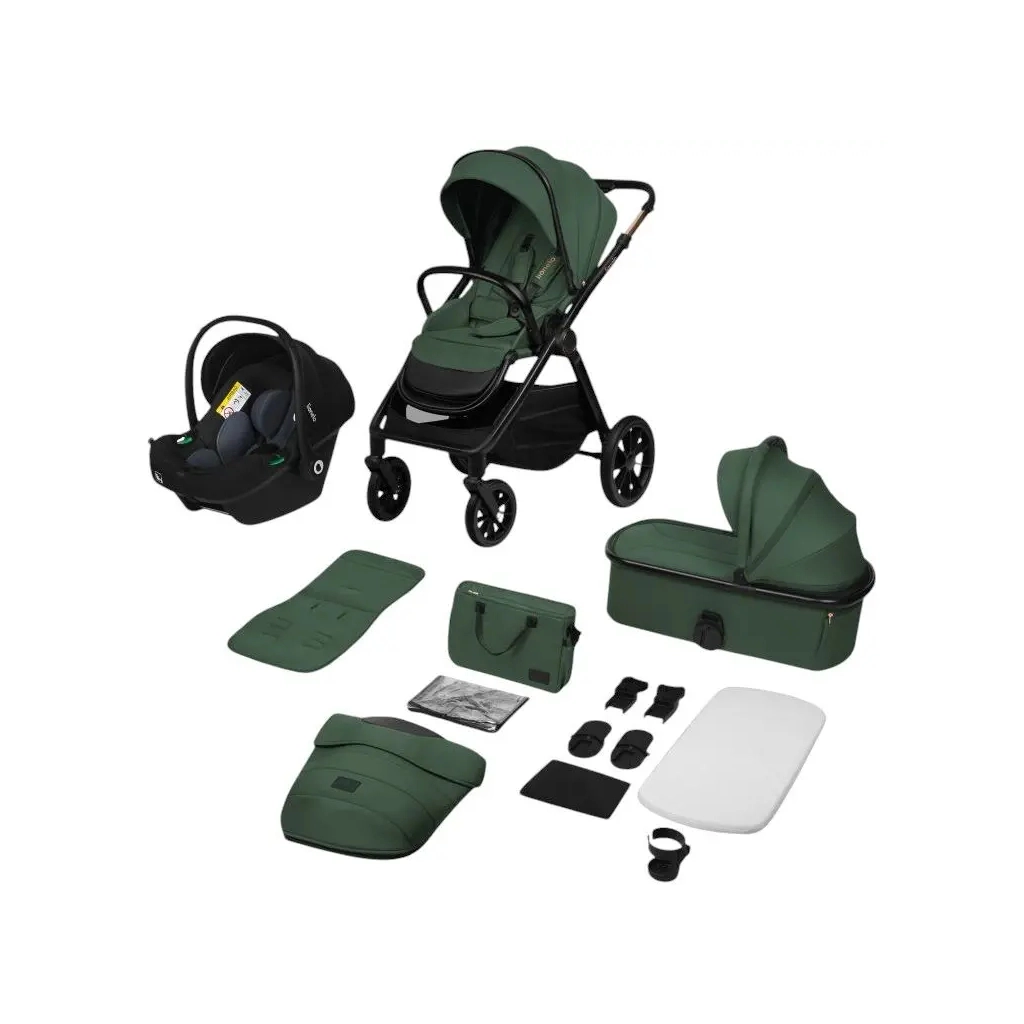 Коляска Lionelo 3 в 1 AMBER PLUS 3IN1 GREEN FOREST (LO-AMBER PLUS 3IN1 GREEN FOREST) - зображення 12