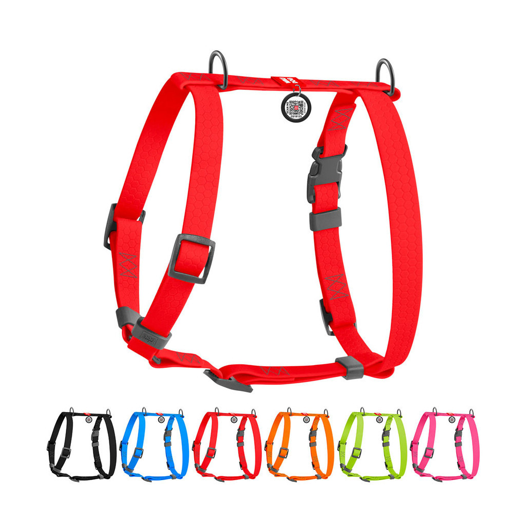 Шлея для собак WAUDOG Waterproof Н-подібна анатомічна XL червона (32453) - зображення 1