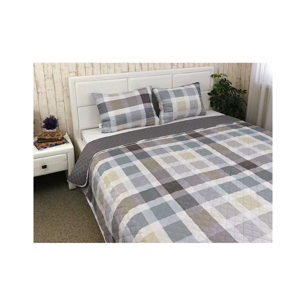 Покривало Руно двостороннє Клітинка 212х240 см (329.53У_Клітинка) - изображение 1