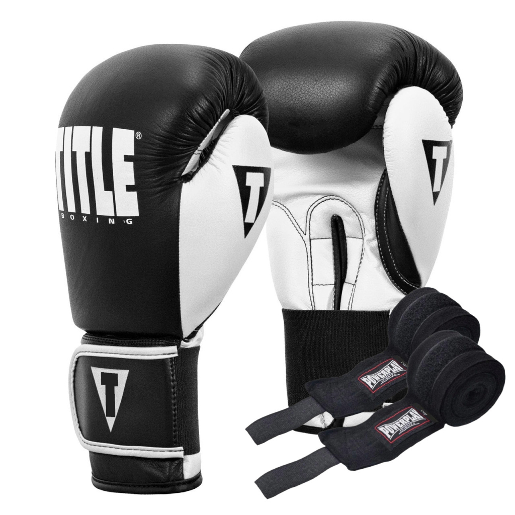 Боксерські рукавички Title Boxing Dynamic Strike Black/White 12 oz (XDBG 12 BK/WH) - зображення 1