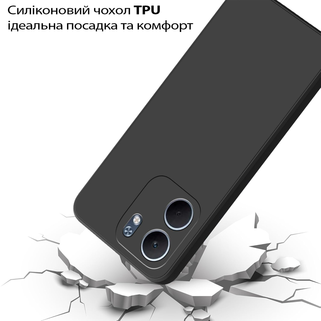 Чохол до мобільного телефона BeCover Silicone Oppo A5x 4G/5G Black (713788) - зображення 2
