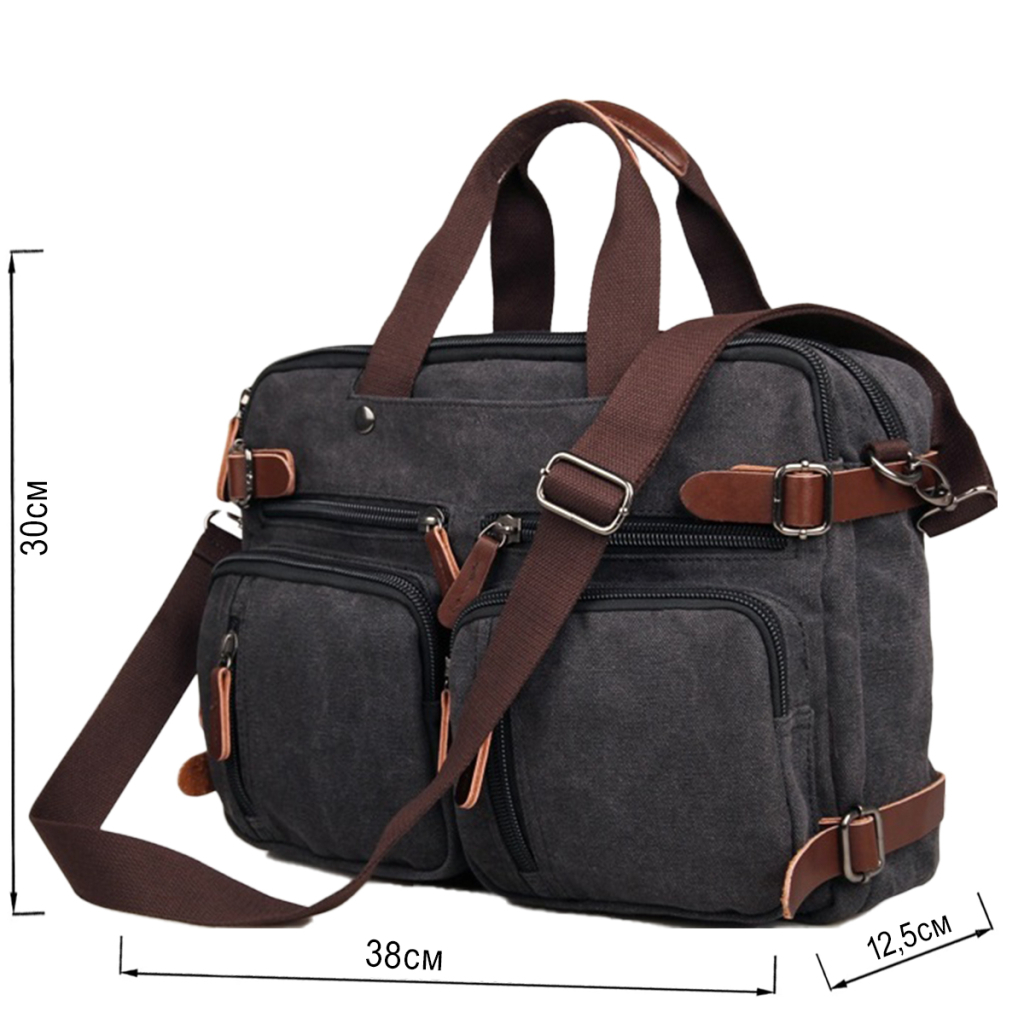 Сумка Vintage Трансформер Сіра (14480) - зображення 3