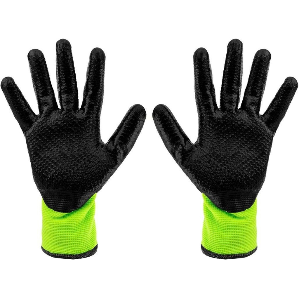 Захисні рукавиці Neo Tools утеплені, латексне покриття, поліестер, р.8, зелено чорні (97-613-8) - изображение 2