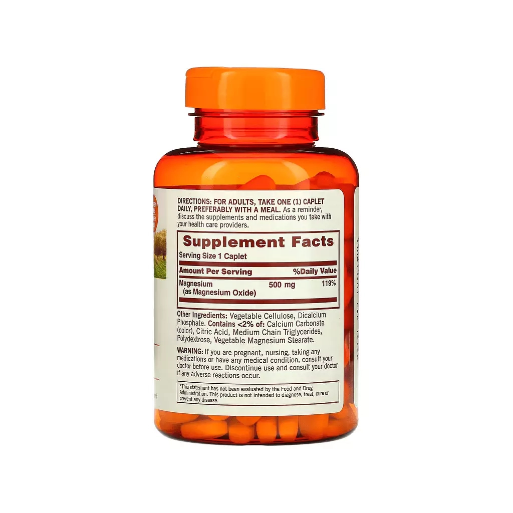 Мінерали Sundown Магній, 500 мг, Magnesium, Sundown Naturals, 180 каплет (SDN-30173) - зображення 2