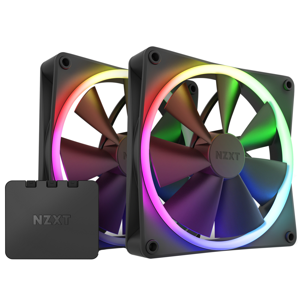 Кулер до корпусу NZXT F140RGB Twin (Black) (RF-R14DF-B1) - зображення 1