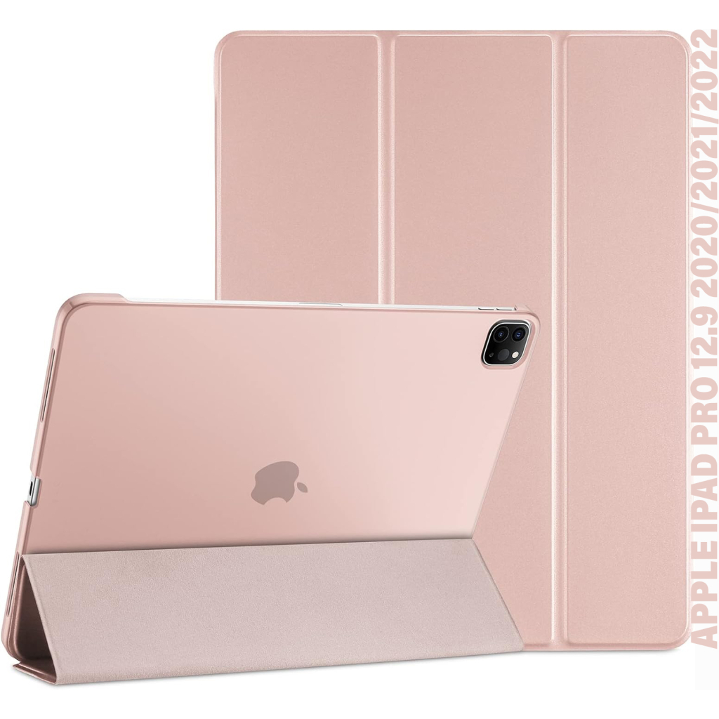 Чохол до планшета BeCover Tri Fold Hard Apple iPad Pro 12.9 2020/2021/2022 Pink (711721) - зображення 1