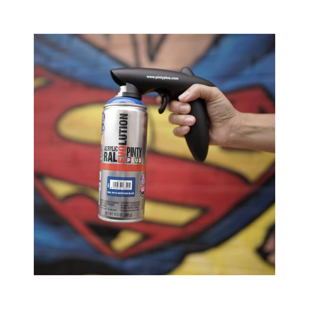 Фарба-аерозоль Pintyplus на водній основі Evolution Ral 5010, Синій, глянцевий 400 мл (8429576274004) - зображення 4