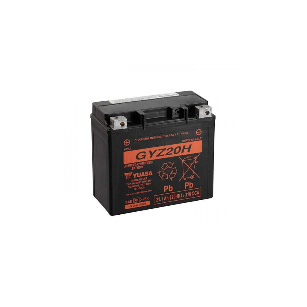 Акумулятор автомобільний Yuasa 12V 21,1Ah High Performance MF VRLA Battery (GYZ20H) - зображення 1