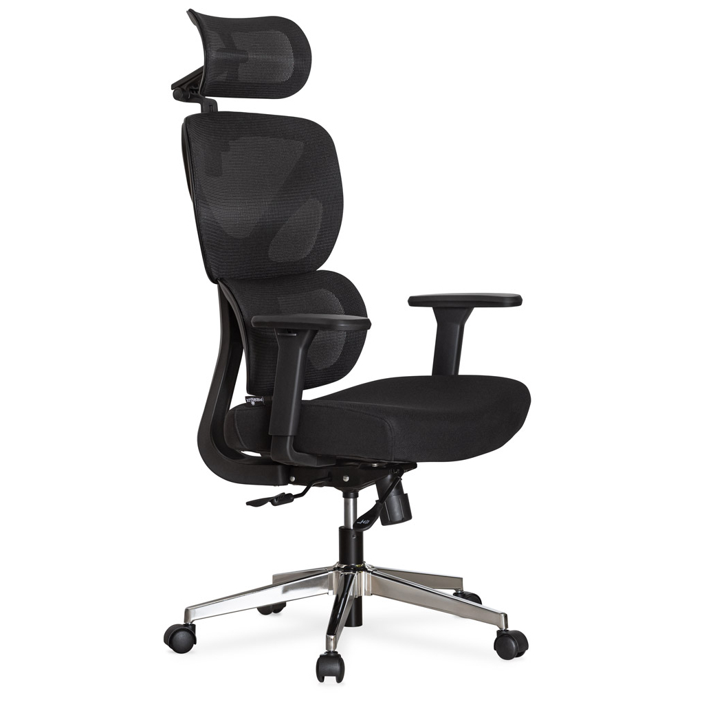 Офісне крісло Mealux D1 Air Fabric Black (HF-D1 F/B) - зображення 1