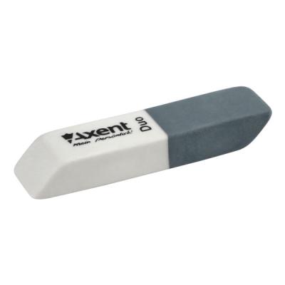 Гумка Axent soft Duo, white-grey (display) (1185-А) - изображение 1