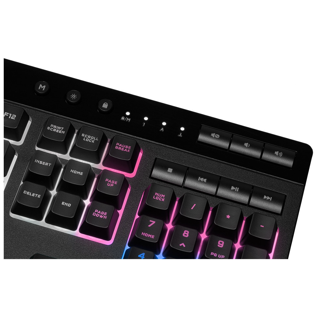 Клавіатура Corsair K55 RGB Pro XT USB UA Black (CH-9226715-RU) - зображення 8