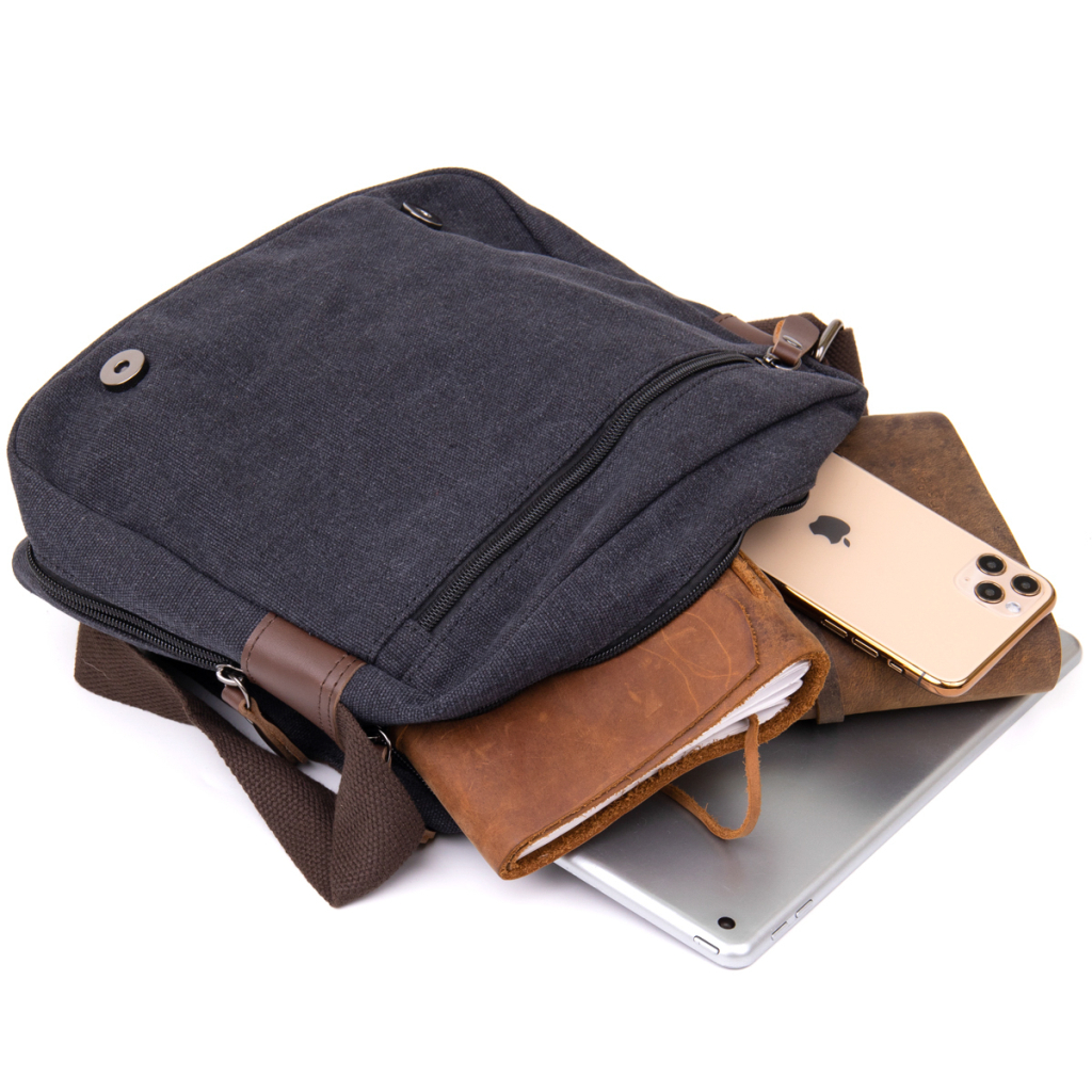 Сумка Vintage Текстильна Чорна (20604) - зображення 7