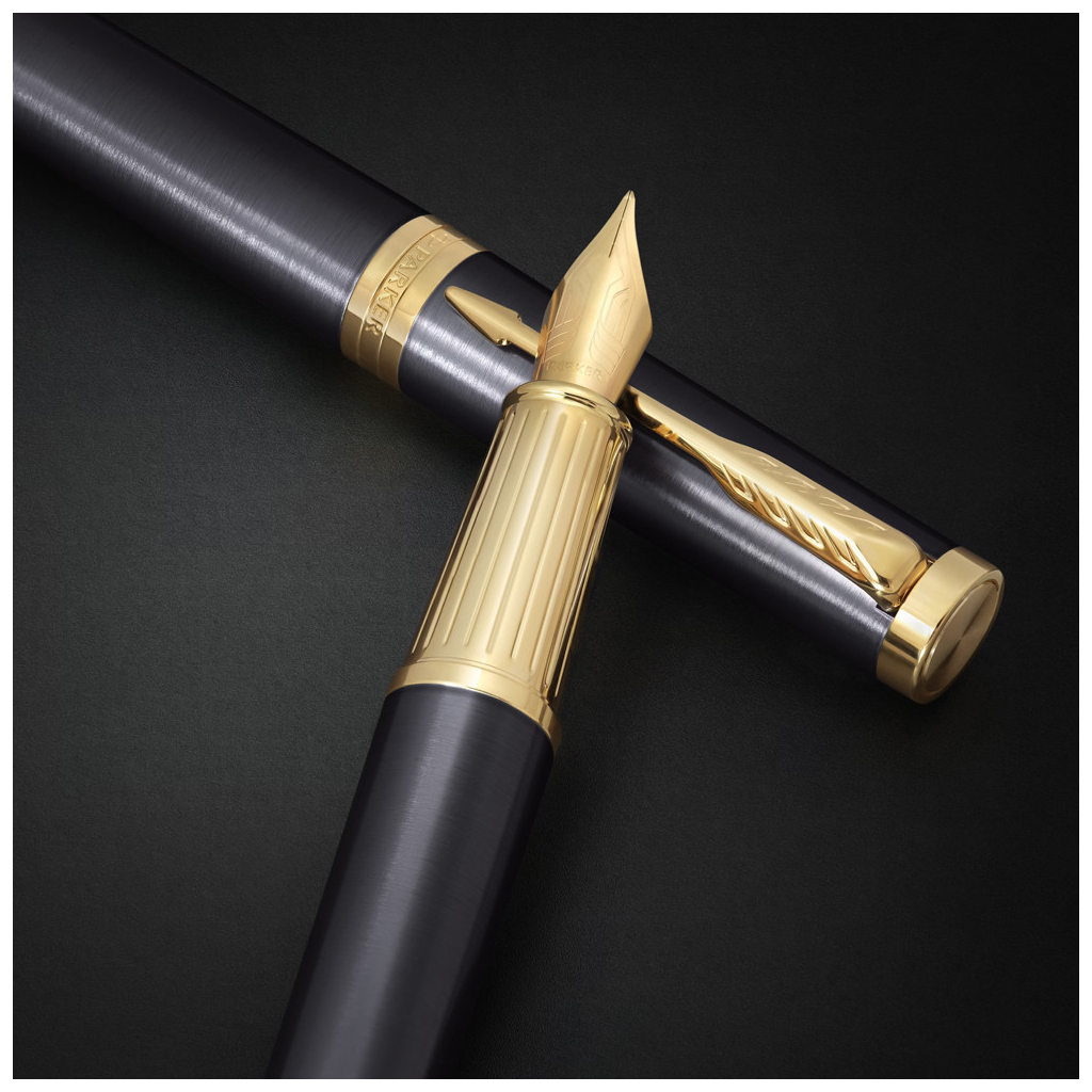 Ручка пір'яна Parker INGENUITY Grey Lacquer GT FP F (60 411) - зображення 6
