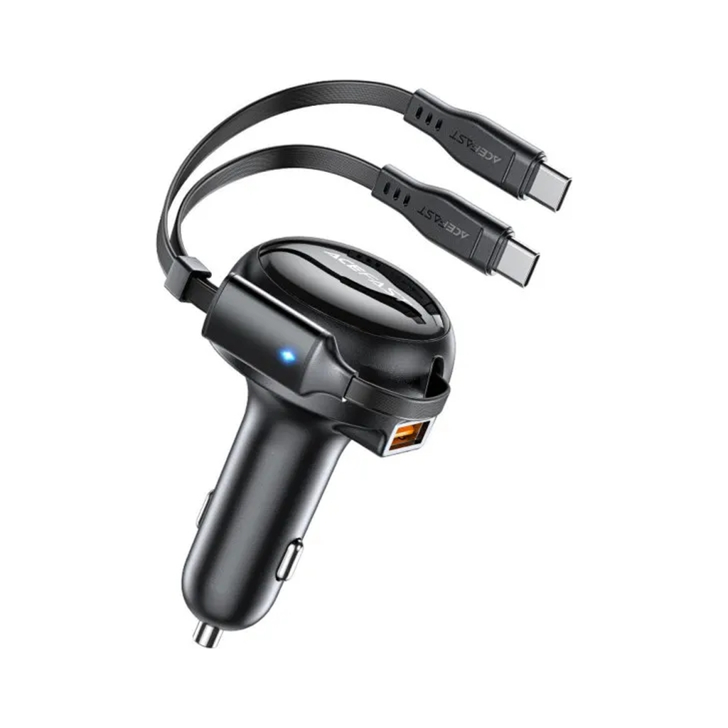 Зарядний пристрій Acefast 3xUSB 53W (2xUSB-C+USB-A) + cable USB-C 2in1 B13 (6974316282921) - зображення 3