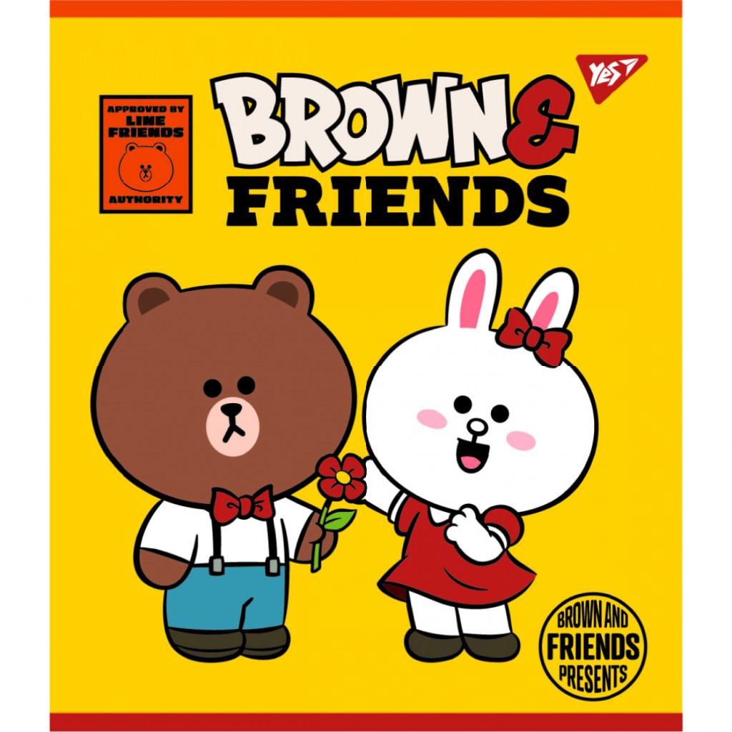 Зошит Yes А5 Line Friends 12 аркушів клітинка (766795) - зображення 4