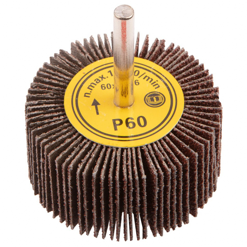 Круг зачистний Graphite пелюсткові з хвостовиком, 60 x 30 мм, K60 (55H758) - зображення 1