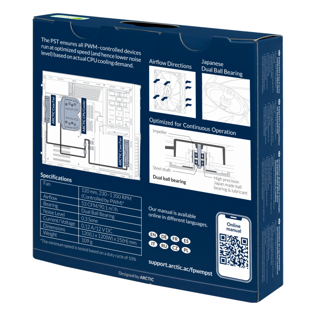 Кулер до корпусу Arctic F12 PWM PST CO (ACFAN00210A) - зображення 6