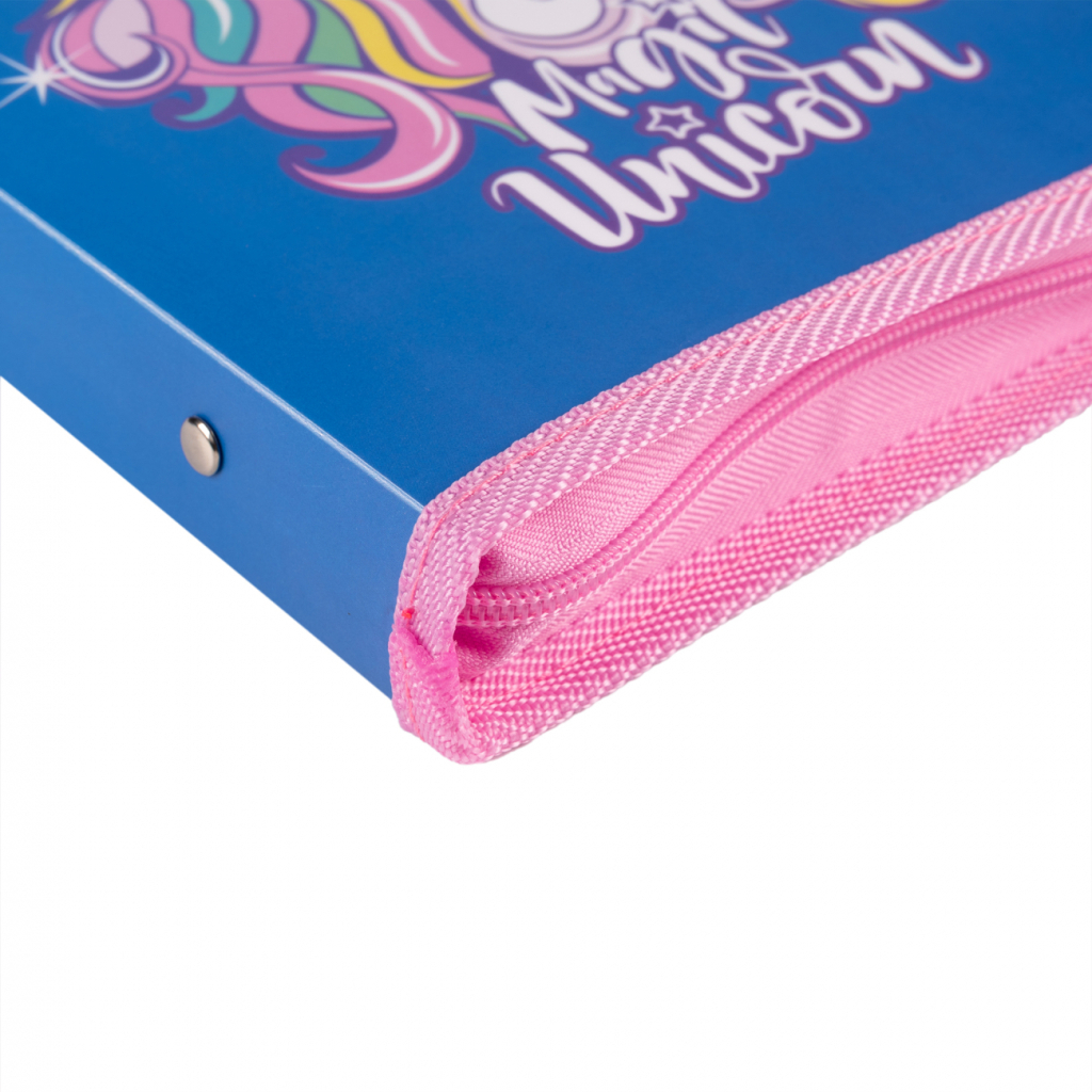 Папка для зошитів Yes пластикова на блискавці Glamour синя В5 (492206) - зображення 2