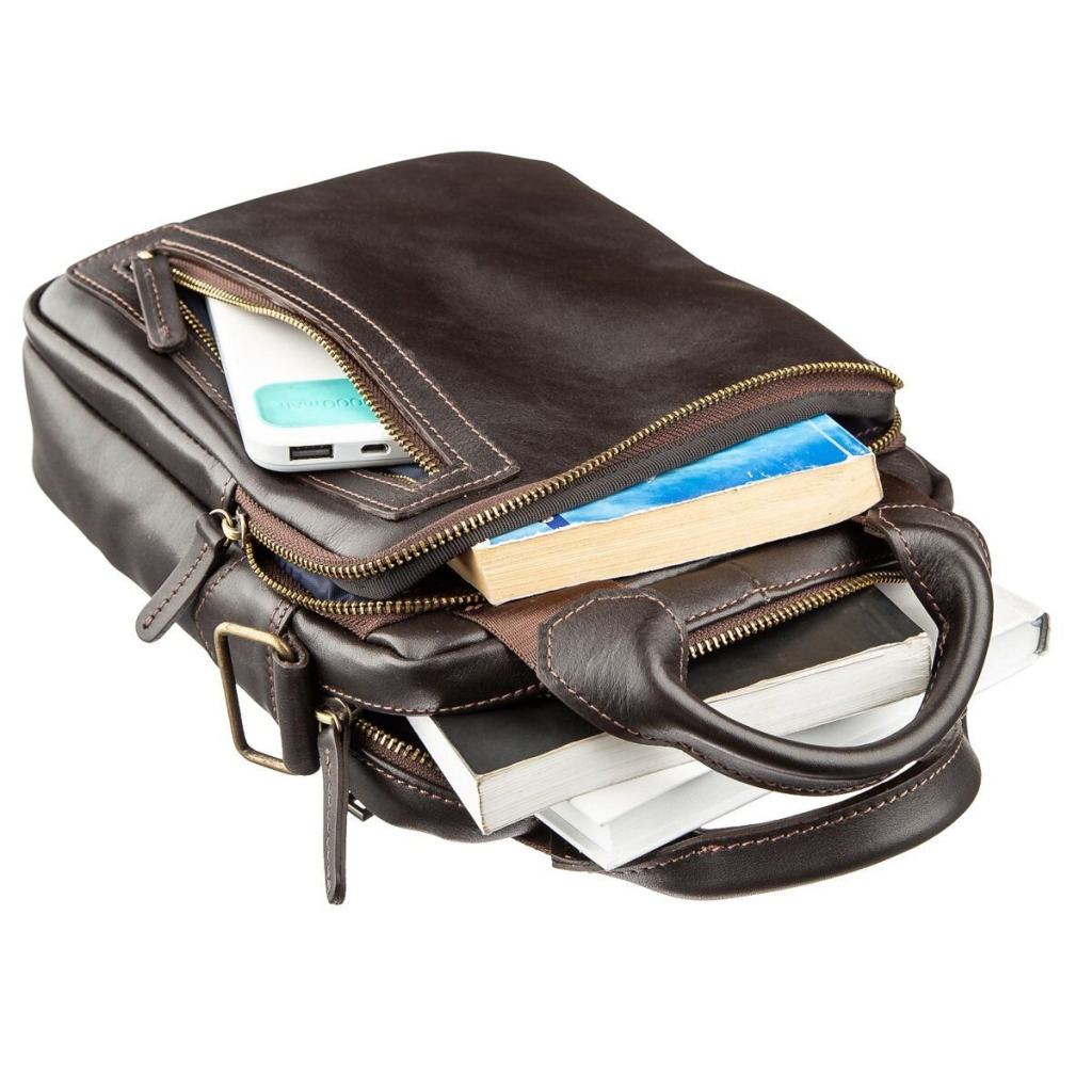 Сумка Shvigel У гладкій шкірі Коричнева (11183) - зображення 5