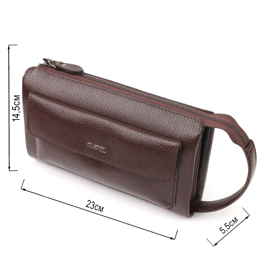 Сумка Canpellini З натуральної шкіри Коричнева (21559) - зображення 3