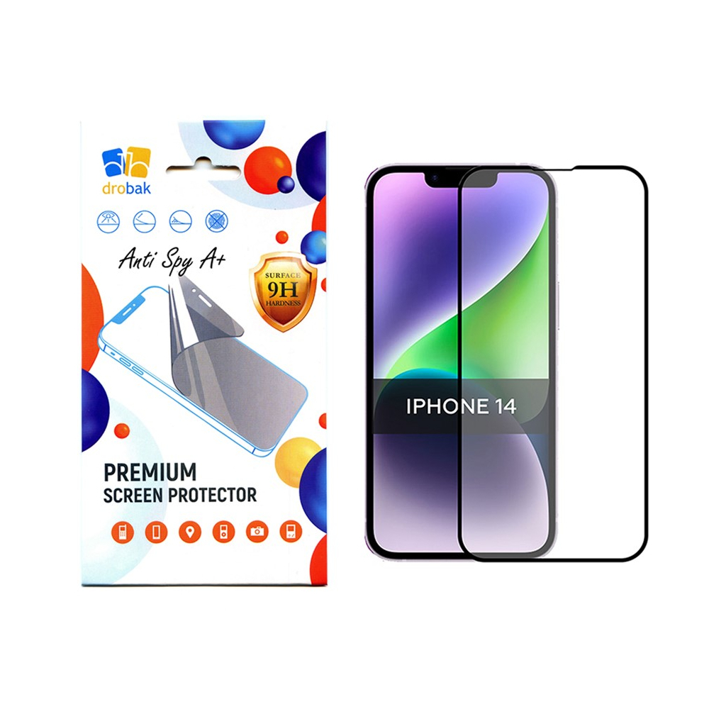 Скло захисне Drobak Anty Spy Apple iPhone 14 Pro Max (Black) (535335) - зображення 1