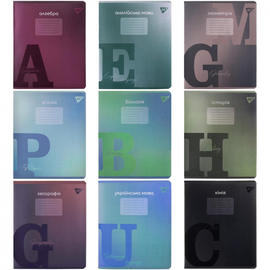 Зошит Yes набір учнівських Fusion набір 9 видів (767487) - зображення 1