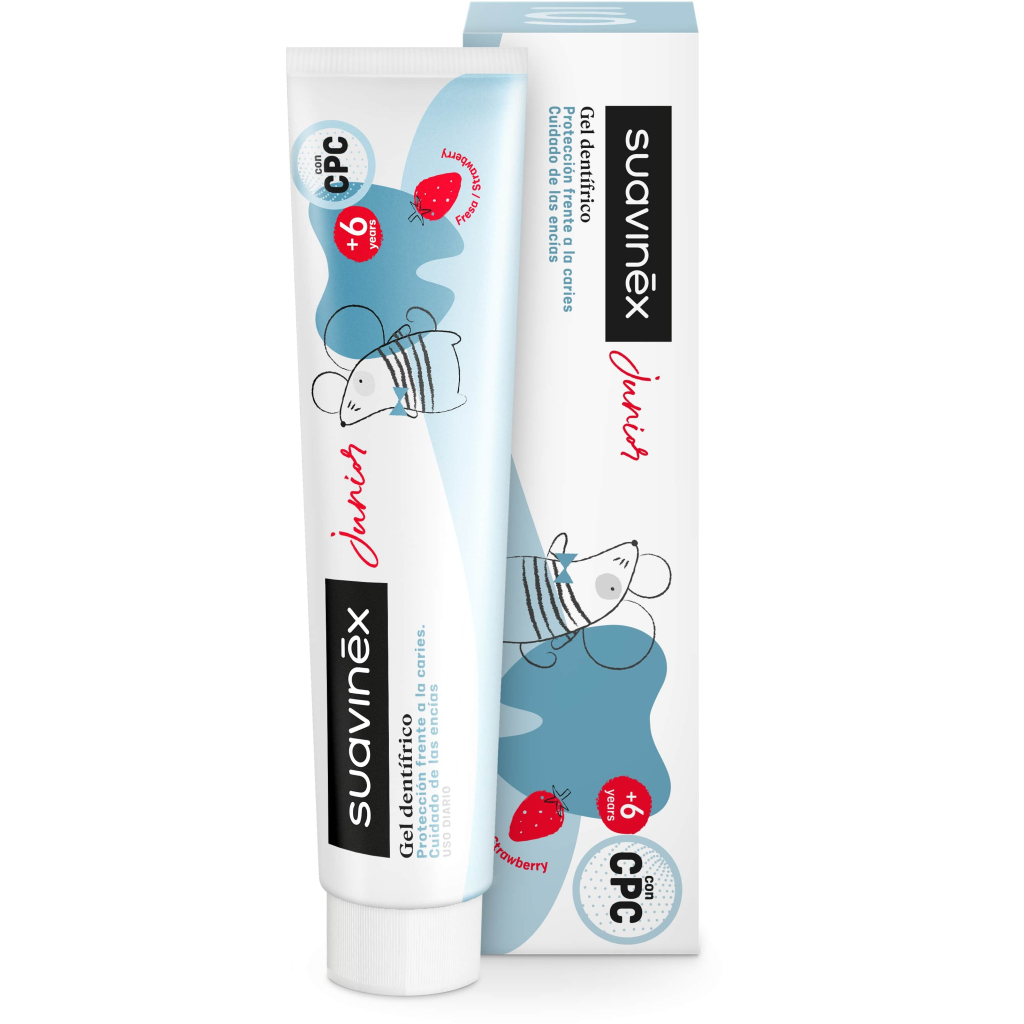 Дитяча зубна паста Suavinex Junior гель із фтором 1400 ppm, від 6 років (309013) - зображення 1