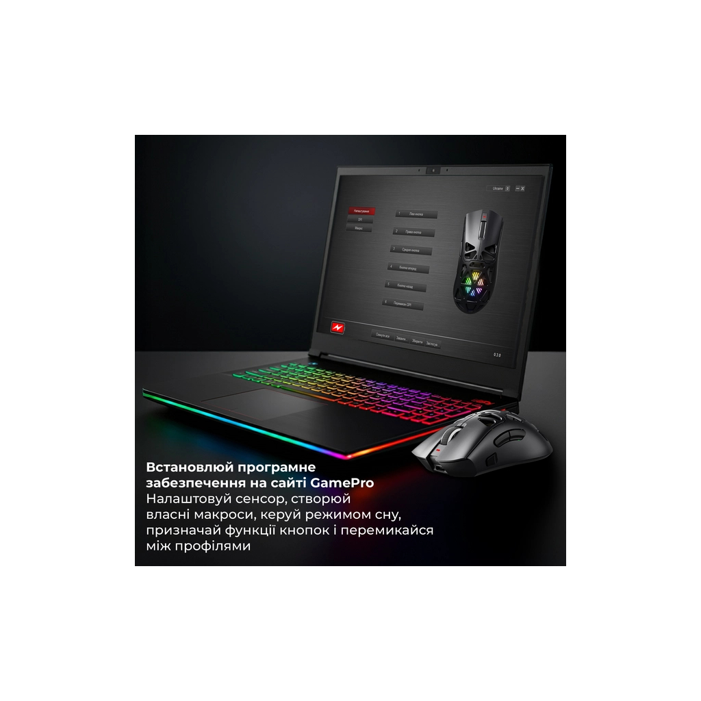 Мишка GamePro Genesis Spider Wireless/Bluetooth/USB Black (GM870B) - зображення 8