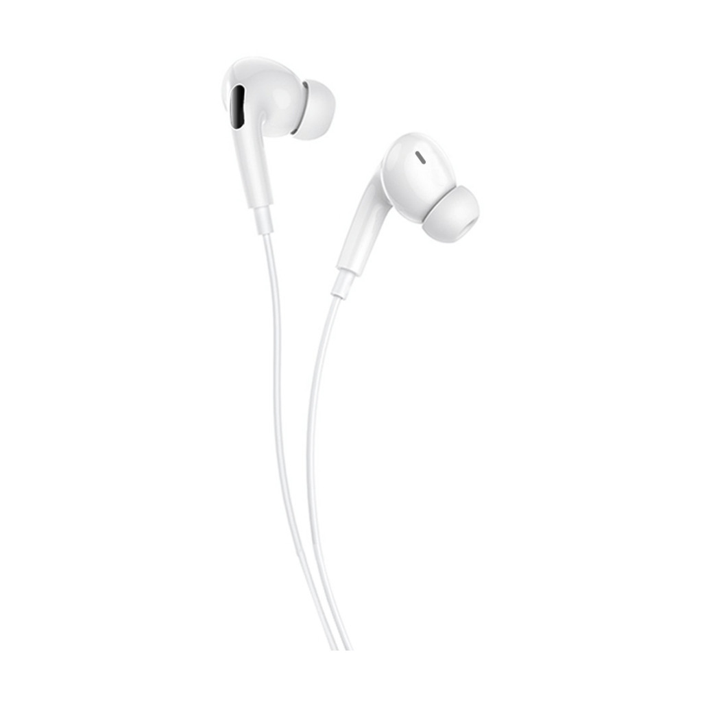 Навушники Denmen HF DR06 3.5mm 1.2 м White (DE-DR06-WH) - зображення 2