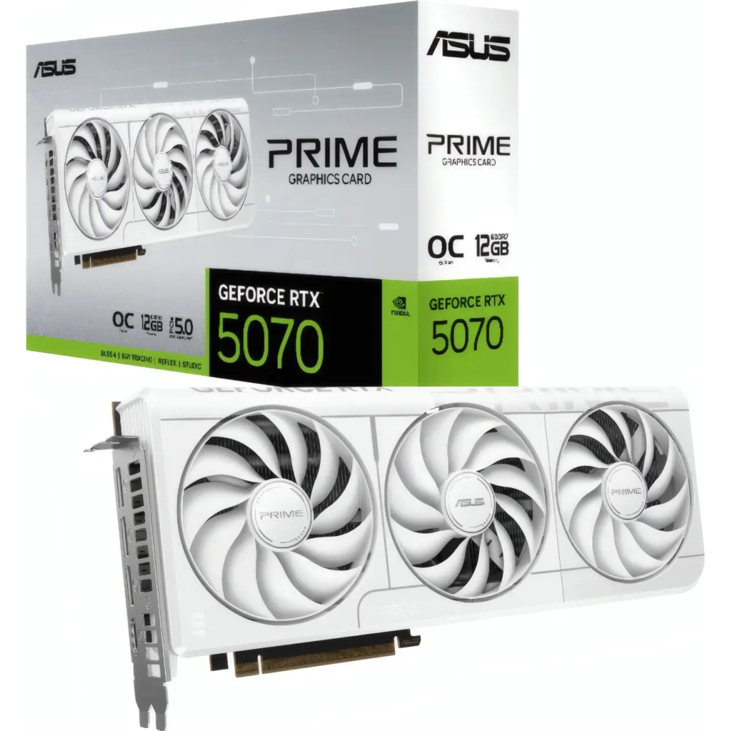 Відеокарта ASUS GeForce RTX5070 12Gb PRIME OC WHITE (PRIME-RTX5070-O12G-WHITE) - зображення 6