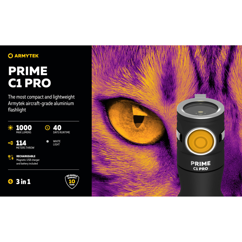 Ліхтар Armytek Prime C1 Pro Marnet USB White (F07901C) - зображення 4