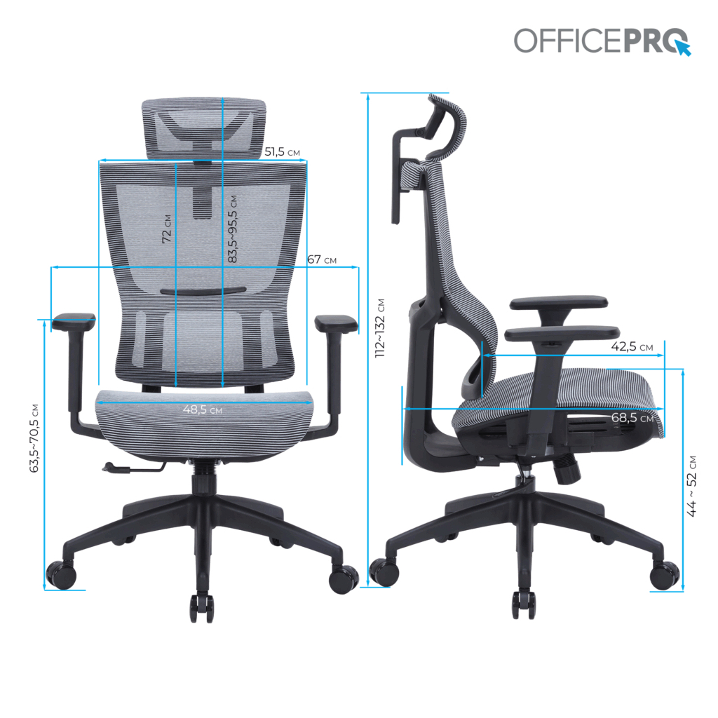 Офісне крісло OfficePro Elegant OC660-B-DG-DG (OC660-B-DG-DG) - зображення 10