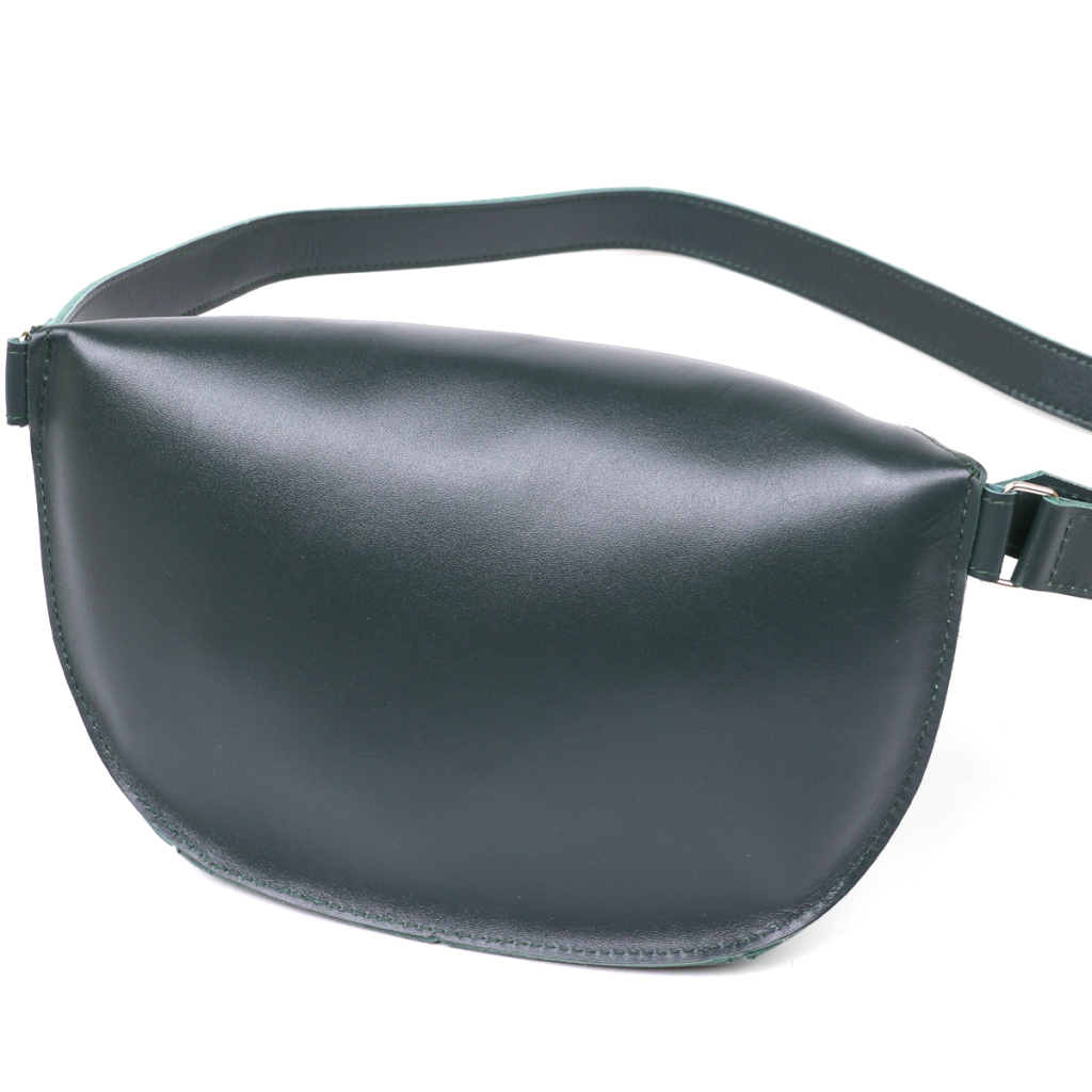 Сумка Shvigel Шкіряна на пояс Зелена (16390) - зображення 2