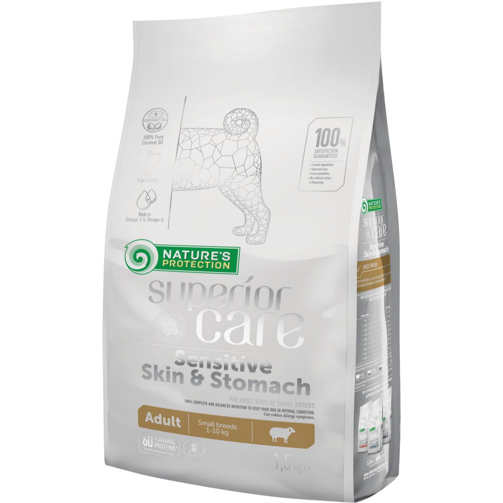 Сухий корм для собак Nature's Protection Superior Care Sensitive Skin&Stomach Small Breeds 1.5 кг (NPSC45794) - зображення 1