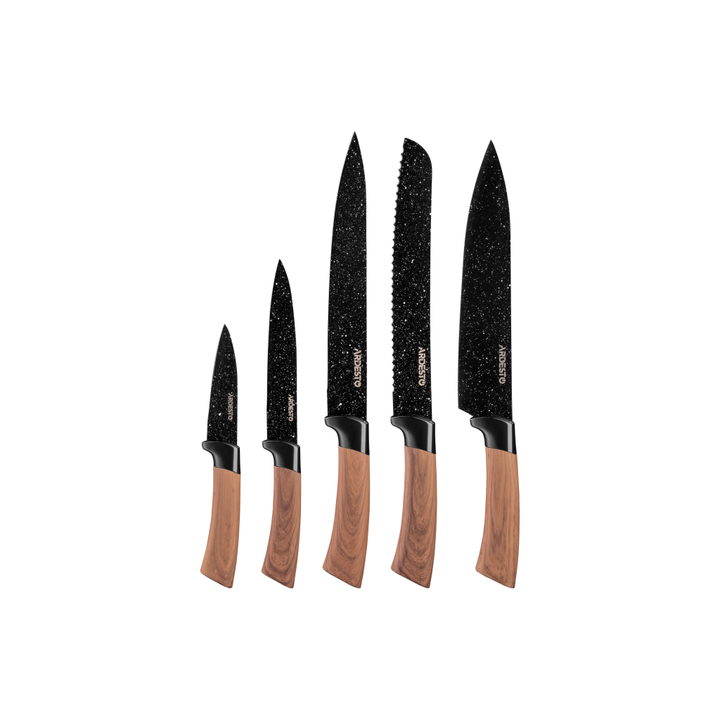 Набір ножів Ardesto Midori 5 предметів Black (AR2105BWD) - зображення 1