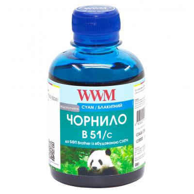 Чорнило WWM Brother DCP-T300/T500W/T700W 200г Cyan Water-soluble (B51/C) - зображення 1