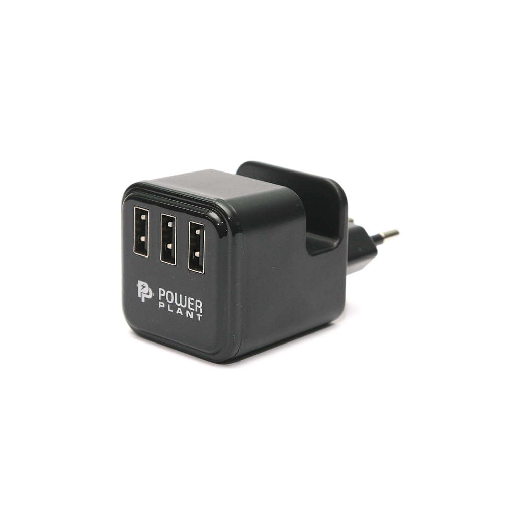 Зарядний пристрій PowerPlant W-360 3*USB/3.4A (DV00DV5065) - зображення 1