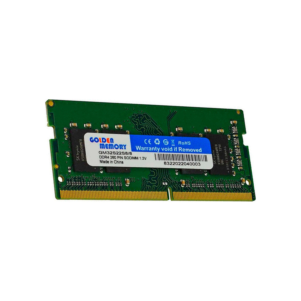 Модуль пам'яті для ноутбука SoDIMM DDR4 8GB 3200 MHz Golden Memory (GM32S22S8/8) - зображення 1