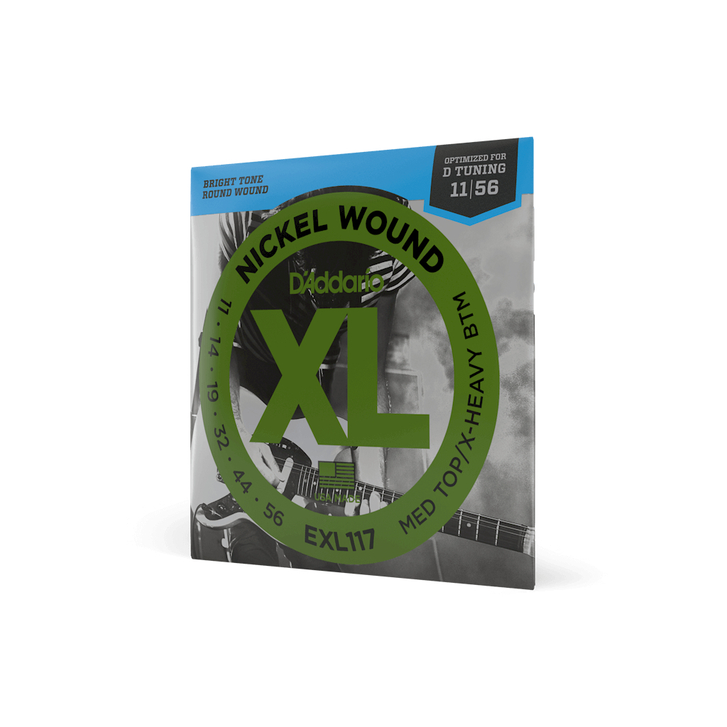 Струни для гітари D'Addario XL Nickel Wound Medium Top / Extra Heavy Bottom (11-56) (EXL117) - зображення 2