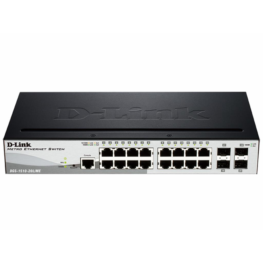 Комутатор мережевий D-Link DGS-1510-20L/ME - зображення 1