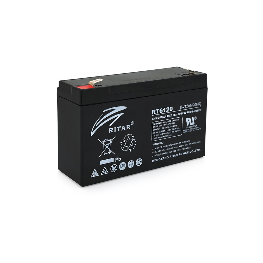 Батарея до ДБЖ Ritar RT6120A, 6V-12Ah (RT6120) - зображення 1