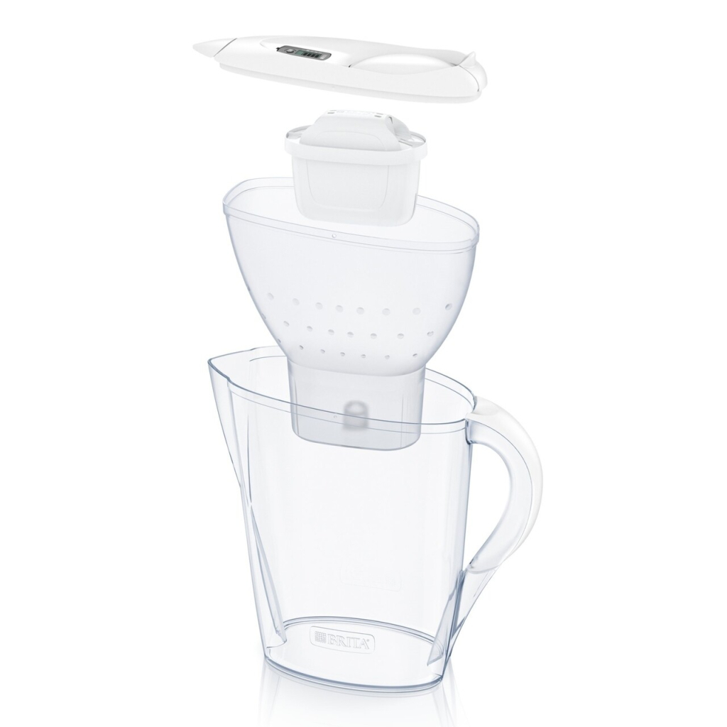 Фільтр-глечик Brita Marella Memo MXPro 2.4л (1.4л води) з фільтр-картриджем, білий (1052789) - изображение 2