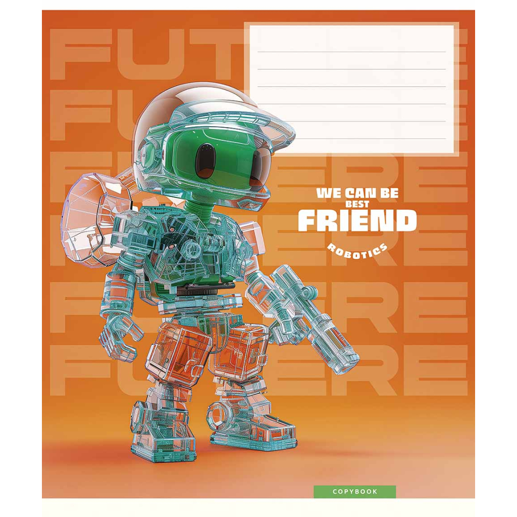 Зошит Школярик We can be best friend 12 аркушів коса лінія (012-3461C) - зображення 5
