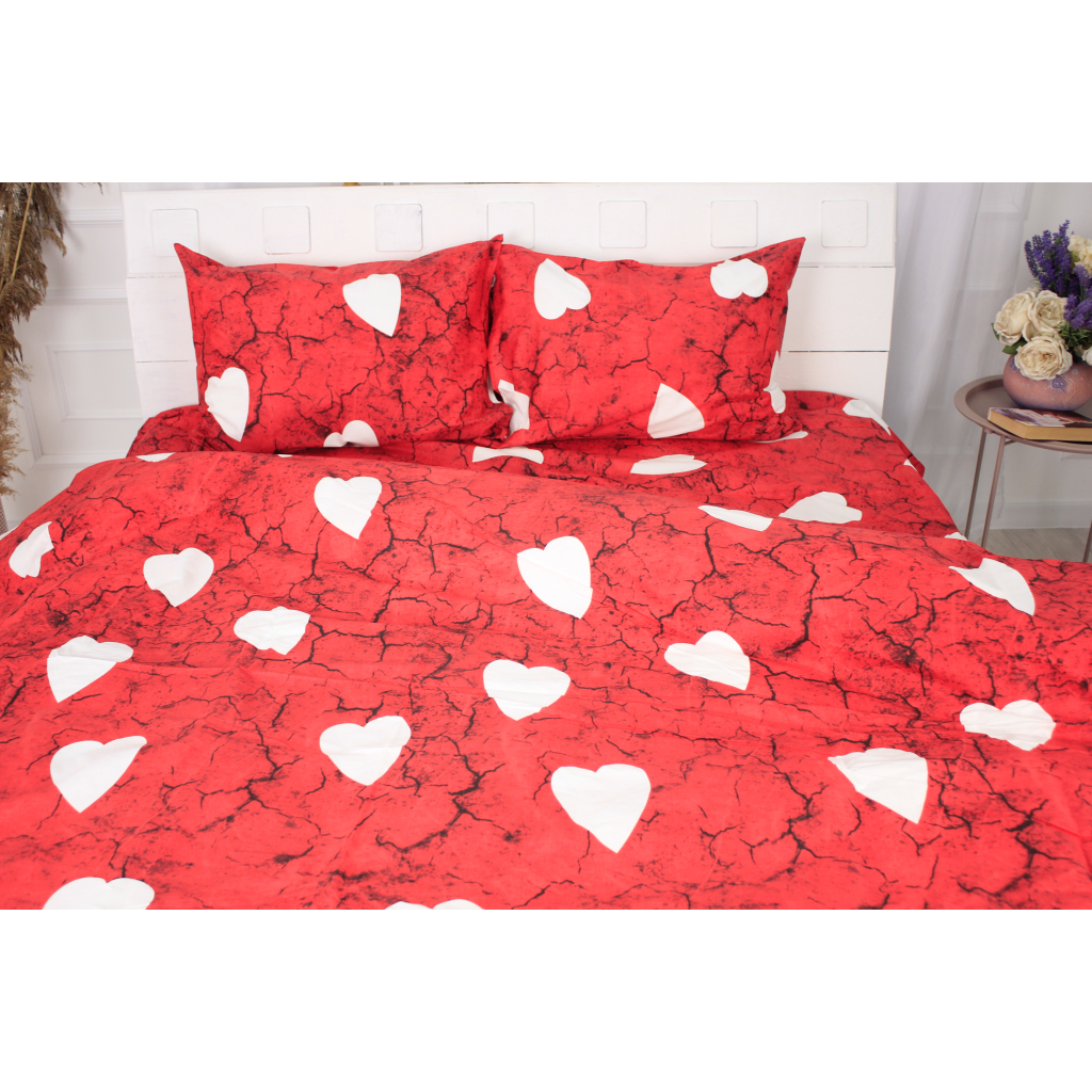 Постільна білизна MirSon Сатин 22-1275 Marble heart Сімейна 160x220 (2200003571257) - зображення 3