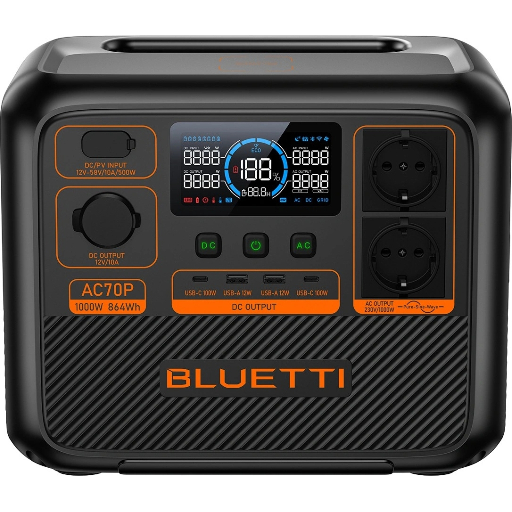 Зарядна станція BLUETTI AC70P 1000W (AC70P) - зображення 2