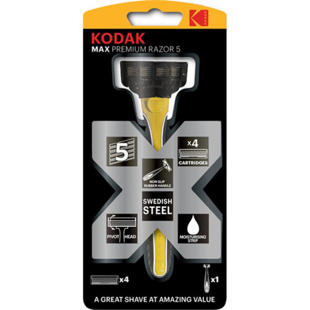 Бритва Kodak MAX Premium 5 із 4 змінними картриджами (30422032) - зображення 1